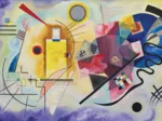 Puzzle en Bois Découpé à la Main - Kandinsky - Jaune, Rouge, Bleu