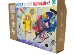 Puzzle en Bois Découpé à la Main - Kandinsky - Jaune, Rouge, Bleu