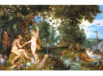 Puzzle en Bois Découpé à la Main - Jan Bruehgel - Le Jardin D'Eden
