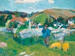 Puzzle en Bois Découpé à la Main - Paul Gauguin: Le Porcher