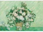 Puzzle en Bois Découpé à la Main - Van Gogh - Vase De Roses