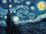 Puzzle en Bois Découpé à la Main - Van Gogh : Nuit Étoilée