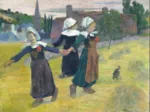 Puzzle en Bois Découpé à la Main - Paul Gauguin - Danseuses Bretonnes, 1888