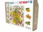 Puzzle en Bois Découpé à la Main - Carte De France Des Fruits