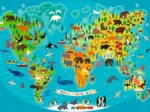 Pièces XXL - La Carte du Monde des Animaux