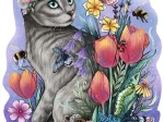 Puzzle en Bois - Chat Printanier