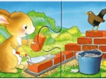 My First Puzzles - Animaux au Chantier (9x2 Pièces)