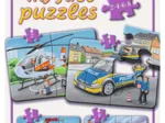 Puzzle Cadre - 4 Puzzles - Mes véhicules d'urgence
