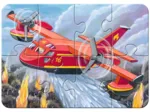Puzzle Cadre - 4 Puzzles - Mes véhicules d'urgence