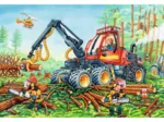 2 Puzzles - Tractopelle et Tracteur Forestier