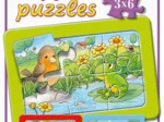 Puzzle Cadre - Petits Animaux du Jardin (3x6 Pièces)