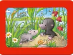 Puzzle Cadre - Petits Animaux du Jardin (3x6 Pièces)
