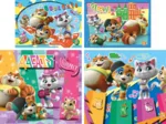 44 Cats - 4 Puzzles Evolutifs (20/60/100/180 Pièces)