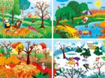 Les 4 Saisons - 4 Puzzles Evolutifs (20/60/100/180 Pièces)