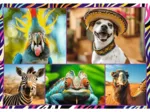 4 Puzzles - Animaux Drôles