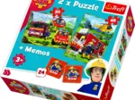 2 Puzzles + Memo - Fireman Sam