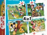 4 Puzzles - Mickey Mouse Belle Journée