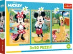 3 Puzzles - Mickey En Vacances - Disney Mickey Mouse
