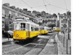 Puzzle en Plastique - Yellow Trams in Lisbon