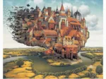 Puzzle en Plastique - Jacek Yerka - City is Landing