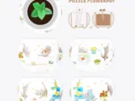 Puzzle 3D - Flower Pot - Cat's Play Time