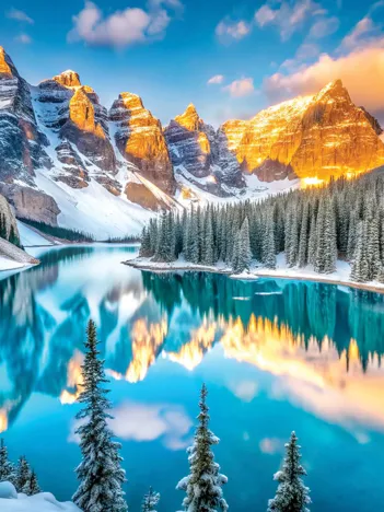 Produit Lac de Morraine en Hiver Image