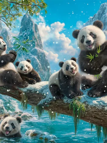 Produit Pandas' Winter Fun Image
