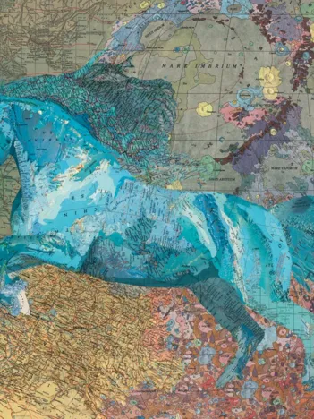 Produit Map Art - Horse Image