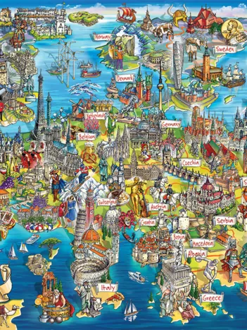 Produit Carte Folle de L'Europe Image