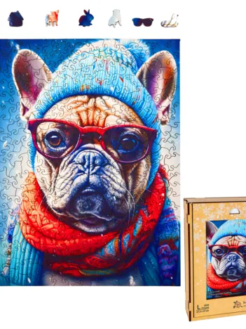 Produit Puzzle en Bois - Gustav Bouledogue Grincheux Image