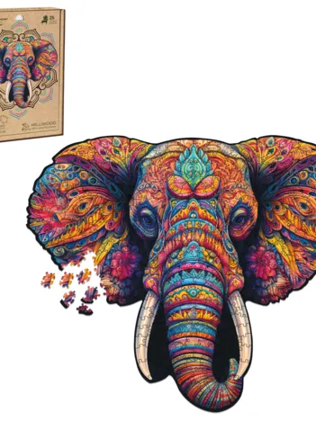 Produit Puzzle en Bois - Éléphant puissant Image