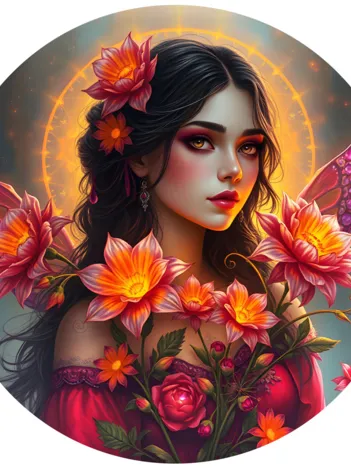Produit Puzzle Rond - Mysterious Beauty Image