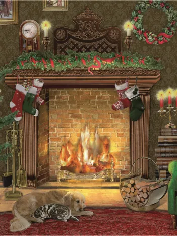 Produit Mini-Puzzle - Festive Xmas - Au Coin du Feu Image