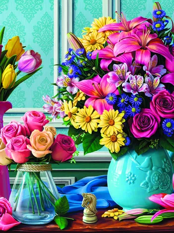 Produit Flowers In Vases Image