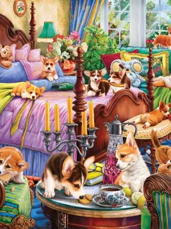 Produit Doggies In The Bedroom Image