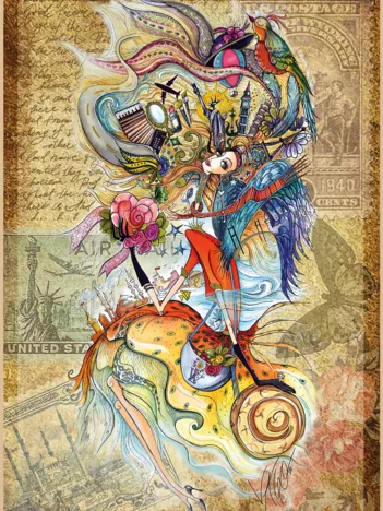 Produit Circassian Girl Travelling The World Image