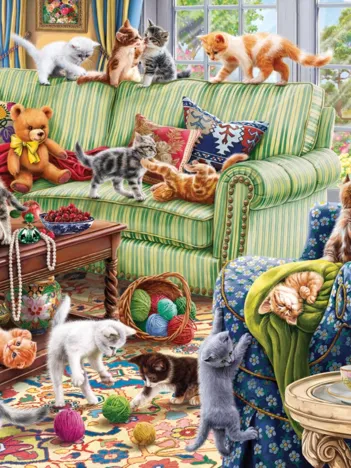 Produit Kittens In The Living Room Image