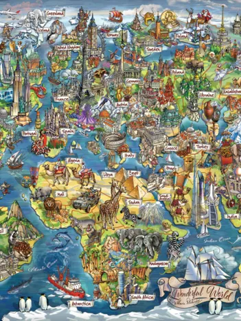 Produit Wonderful World Map Image