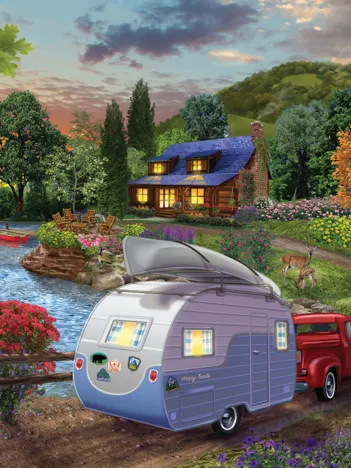 Produit Bigelow Illustrations - Campers Coming Home Image