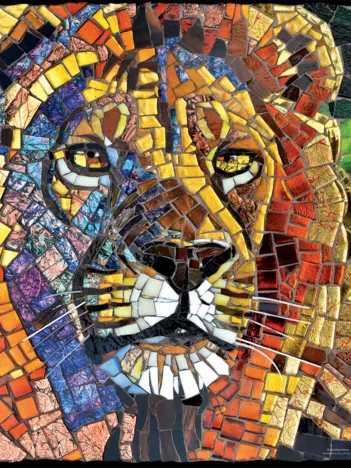 Produit Cynthie Fisher - Stained Glass Lion Image