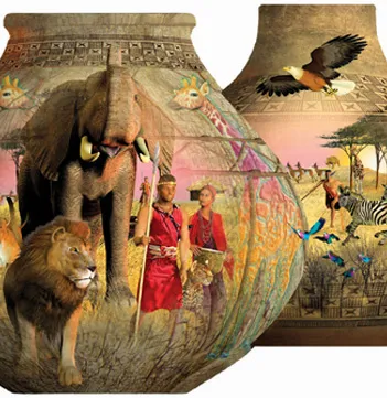 Produit Pots Africains - Puzzle Forme Image
