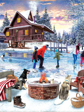 Produit Patineurs près du Feu Image