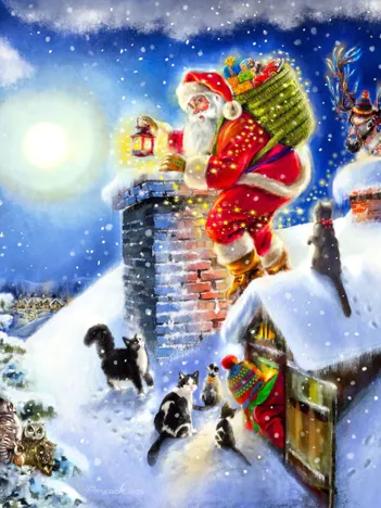 Produit Le Père Noël sur le Toit Image