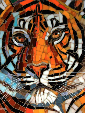 Produit Tigre en Vitrail Image