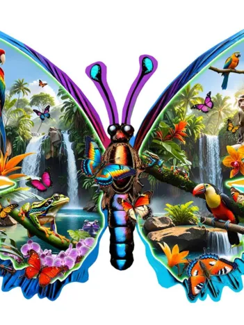 Produit Créatures De La Forêt Papillon - Puzzle Forme Image