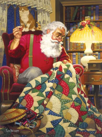 Produit Tom Newsom - Quilting Santa Image