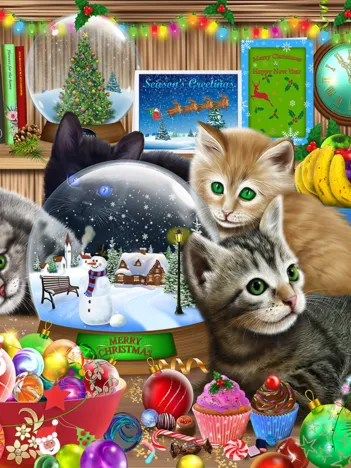 Produit Pièces XXL - Chatons et Boule à Neige Image