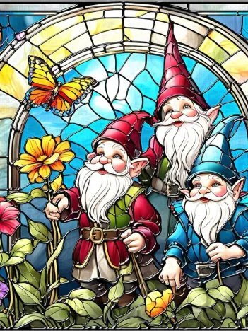 Produit Stained Glass - Gnomes Image