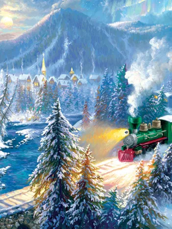 Produit Train de Noël en Montagne Image