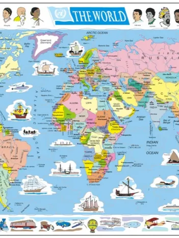 Produit Puzzle Cadre - Carte du Monde (en Anglais) Image